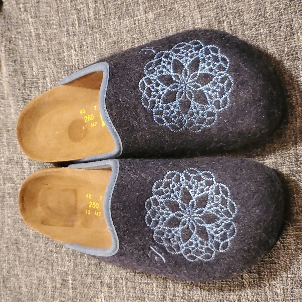 Blue Birkenstock Slippers (Papillo)